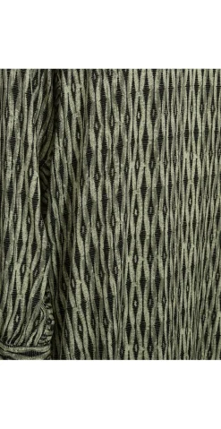 Adney kjole med mønster deep lichen green w. black