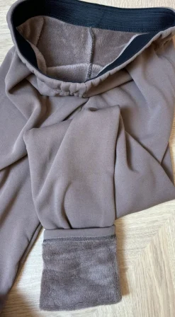 Aline leggings med fleece camel Likelondon