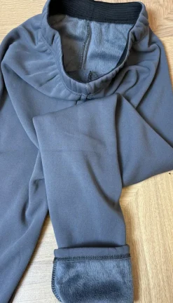 Aline leggings med fleece grå Likelondon
