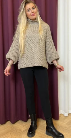Aline leggings med fleece sort Likelondon