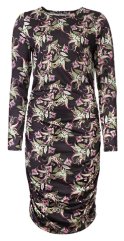 Alma dress army pink paisley