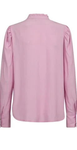 April bluse med flæse lilac sachet