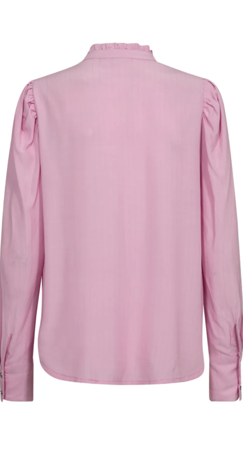 April bluse med flæse lilac sachet