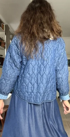 Aya quiltet jakke denim LikeLondon
