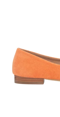 Ballerina i ruskindsimitation orange