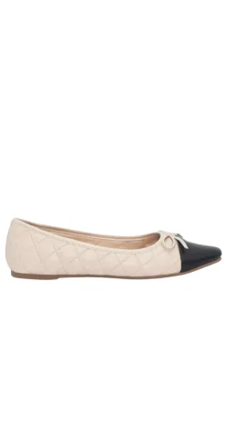 Ballerina med sløjfe beige