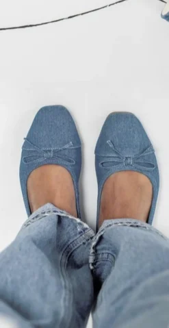 Ballerina med sløjle denim