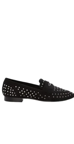 Ballerina-loafers med nitter sort