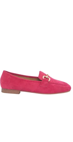 Ballerinasko med guldspænde fuchsia