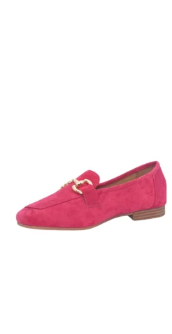 Ballerinasko med guldspænde fuchsia