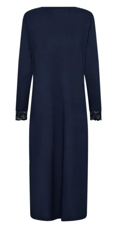 Bambus natkjole med blonde navy