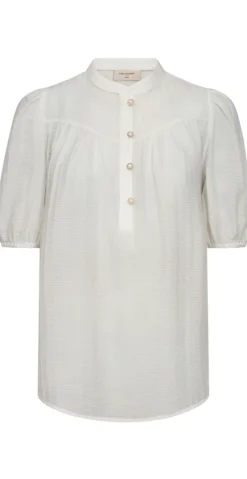 Bella bluse med knapdetaljer off-white