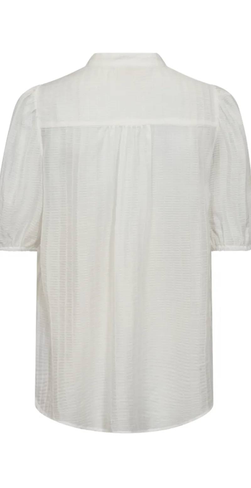Bella bluse med knapdetaljer off-white