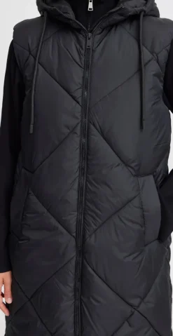 Bomina vest med lynlås sort