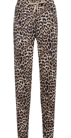 Bree bukser med leopardprint camel