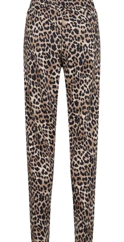 Bree bukser med leopardprint camel