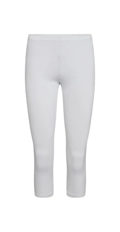 Capri leggings med bambus hvid