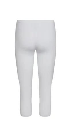 Capri leggings med bambus hvid