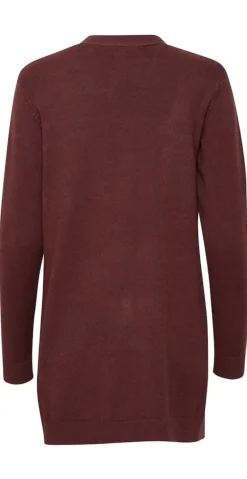 Cardigan i strik hot chocolate melange