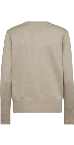 Cardigan med guld knapper moonbeam melange