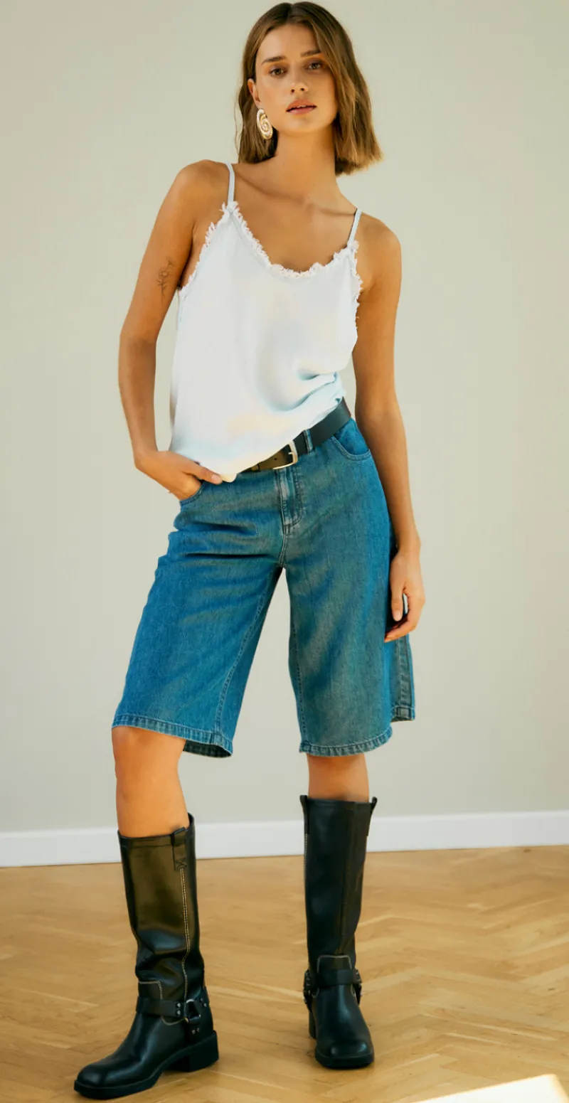 Cinda denimshorts medium blue
