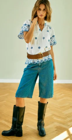Cinda denimshorts medium blue