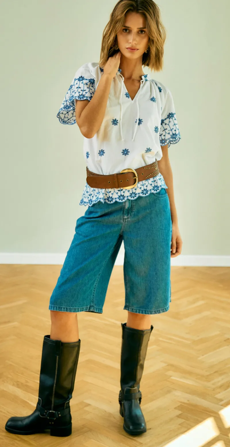 Cinda denimshorts medium blue