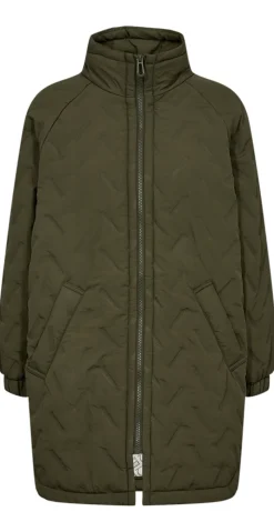 Crown quiltet jakke Olive Night