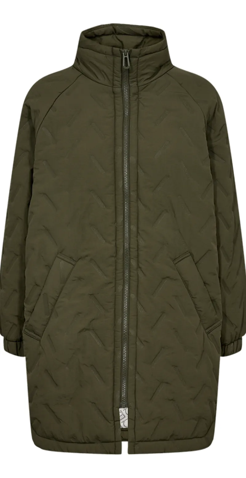 Crown quiltet jakke Olive Night