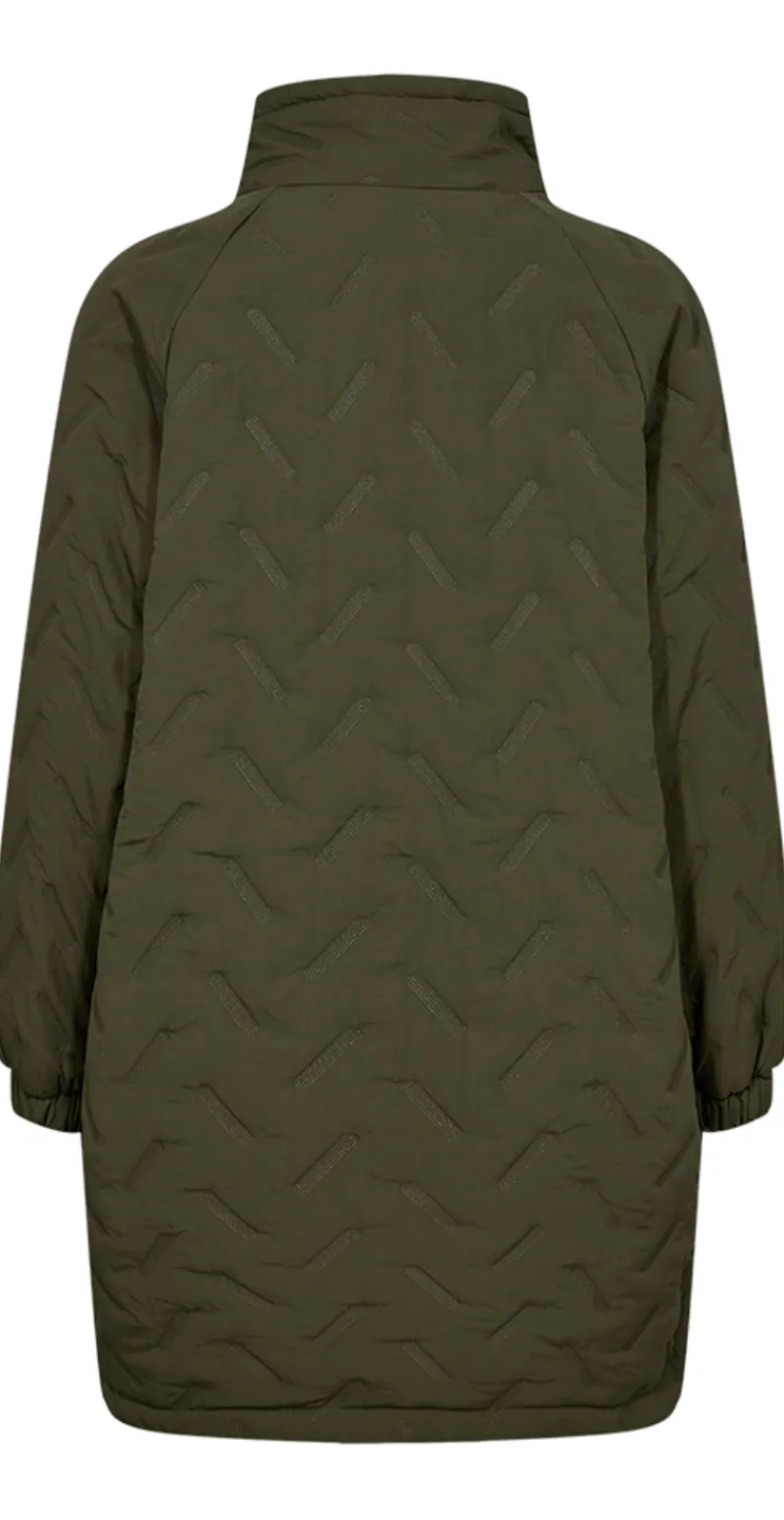 Crown quiltet jakke Olive Night