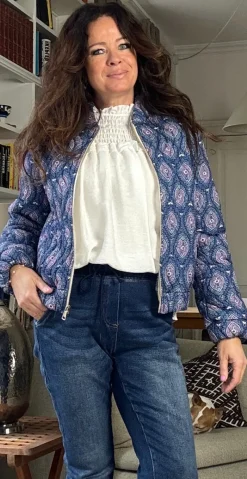 Dagny quiltet jakke blå LikeLondon
