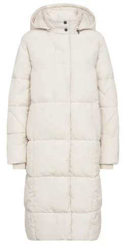 Dawn lang vatteret frakke offwhite