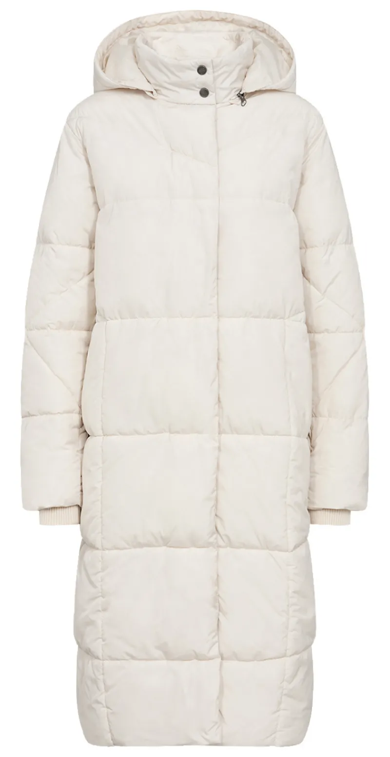 Dawn lang vatteret frakke offwhite