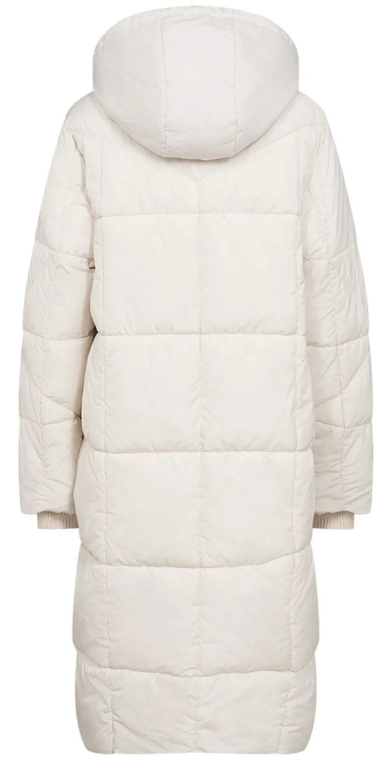 Dawn lang vatteret frakke offwhite