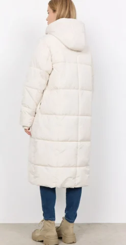 Dawn lang vatteret frakke offwhite