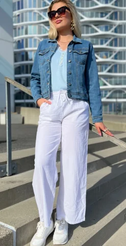 Denim jakke medium blå