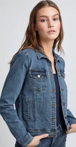 Denim jakke medium blå