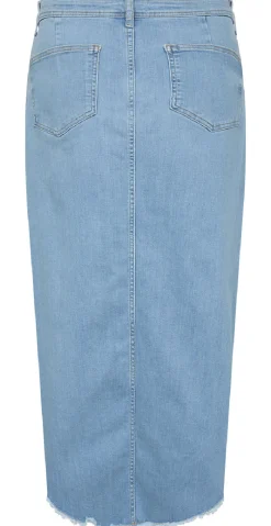 Denim nederdel lysblå