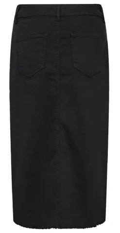 Denim nederdel sort