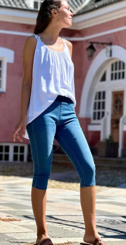 Denim shantal capri buks mediumblå