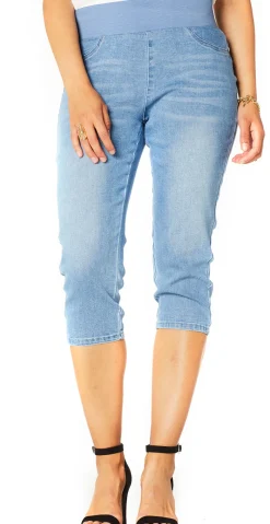 Denim shantal capri buks lysblå