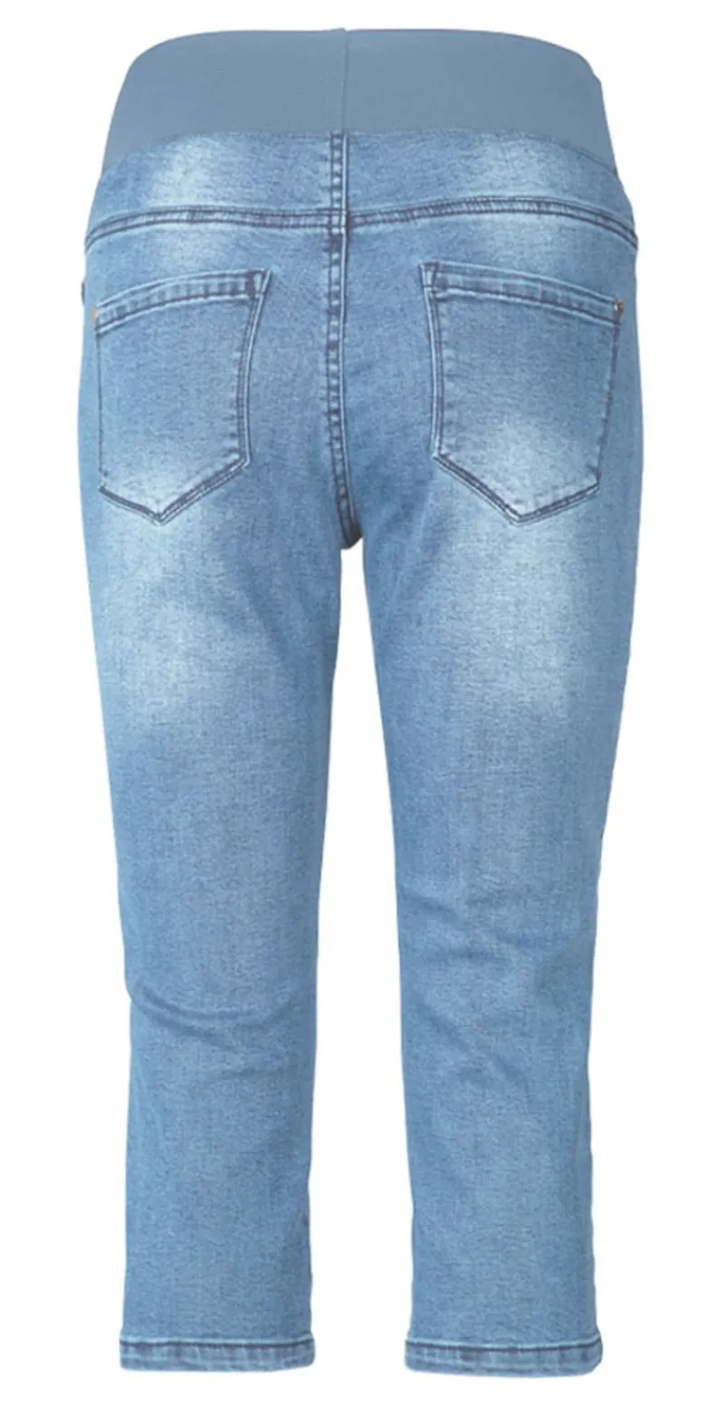 Denim shantal capri buks lysblå