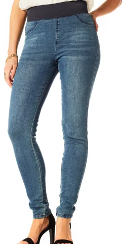 Denim shantal stretch buks medium blå