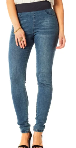 Denim shantal stretch buks medium blå