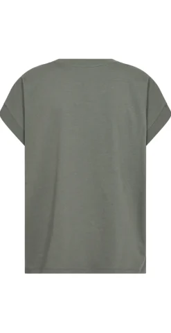 Derby t-shirt med v-hals army