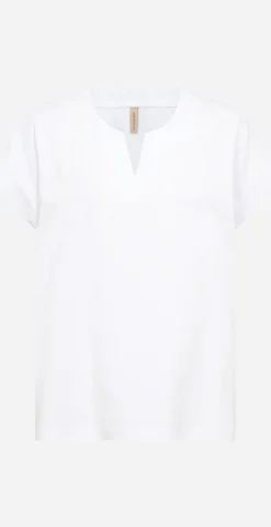 Derby t-shirt med v-hals hvid