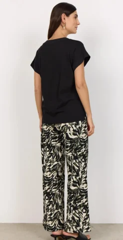 Derby t-shirt med v-hals sort