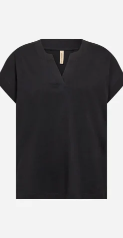 Derby t-shirt med v-hals sort