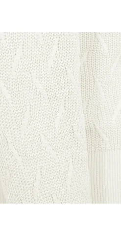 Dodo strikket pullover med mønster offwhite Freequent