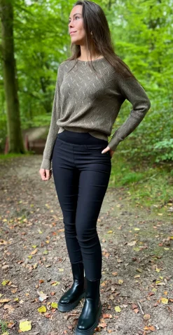 Dodo strikket pullover med mønster morel Freequent